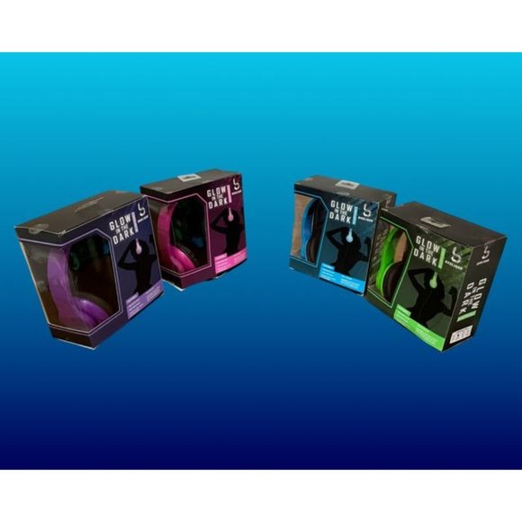 Glow in the Dark, Wired Headphones, Adult, 4 Color Options - Picture 2 of 16